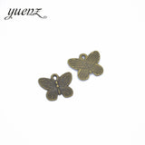 25pcs Charms Metal Butterfly Jewelry Making Bronze Tibetan Silver Plated Antique Pendants DIY Handmade Craft 17*14mm D234