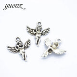 20pcs Antique silver Plated angel Charm Pendants Jewelry Diy Jewelry Accessories Making DIY Findings I239