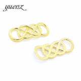 10pcs  Double infinity Charms Antique Silver color Metal Pendant for Necklace Bracelet Jewelry Making Finding 32*12mm B101