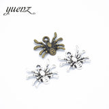 20pcs Spider Charms Bronze Tibetan Silver Plated Pendants Antique Jewelry Making DIY Handmade Craft 19*15mm D223