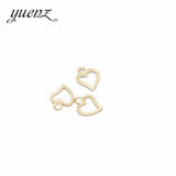 100pcs 6Color Fashion Hearts Charms Metal Pendants for Jewelry Making Necklace Bracelet Jewelry Findings 10*8mm A48