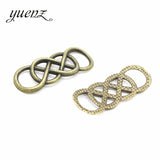 10pcs  Double infinity Charms Antique Silver color Metal Pendant for Necklace Bracelet Jewelry Making Finding 32*12mm B101