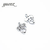 15 pcs Antique Sliver Bronze Color Alloy Small Dragon Charm Fit Bracelets Necklace DIY Jewelry Findings 21*16mm D803