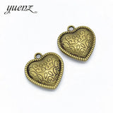 5pcs Antique silver color Heart-shaped Charm Pendants for Bracelet Necklace Jewelry Accessories Diy Jewelry Making A102