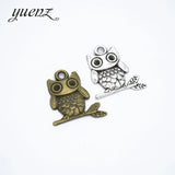 10pcs Antique Owl Charms pendant fit DIY bracelet necklace jewelry Making 25*23mm D168