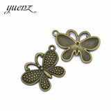 10pcs Antique silver color Metal butterfly Charms Retro DIY Fashion Handmade Pendant Charms for Jewerly Making 29*20mmD290