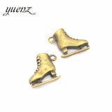 6pcs 3 color Antique silver color Metal Skates Charms Pendants For Jewelry Making Diy Handmade Jewelry 18*15mm N105