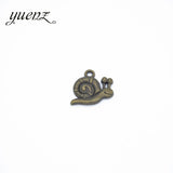 20pcs Antique Snails Charms Tibetan Silver Bronze Pendants Alloy Charm Jewelry Making DIY Handmade Craft 17*16mm D993