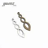 10pcs Antique Metal Drop shape Charms Tibetan Silver Plated Bronze Pendants Earring Necklace Jewelry Making 37*11mm B136