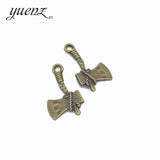 10pcs Bronze Tibetan Silver Plated ax Charms Pendant Jewelry Making Accessories DIY Crafts 28*17mm J213