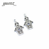 7pcs Antique Silver color Tree house Charm For Jewelry Making Handmade Crafts 30*18mm E9