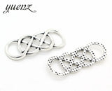 10pcs  Double infinity Charms Antique Silver color Metal Pendant for Necklace Bracelet Jewelry Making Finding 32*12mm B101