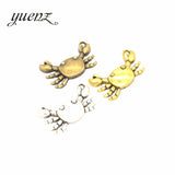 10pcs 3 color Antique Sliver animal crab Charm DIY metal charms for jewelry making 24*14mm D719