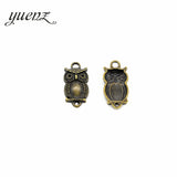 10pcs Antique Silver color Alloy Owl Charms For Jewelry Making DIY Bracelet Necklace Handmade Accessories 27*13mm D102