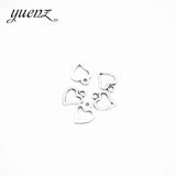100pcs 6Color Fashion Hearts Charms Metal Pendants for Jewelry Making Necklace Bracelet Jewelry Findings 10*8mm A48