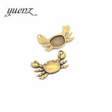 10pcs 3 color Antique Sliver animal crab Charm DIY metal charms for jewelry making 24*14mm D719