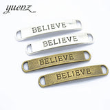 10pcs Metal Antique Silver color Letter Believe Charms Pendant For Necklace Bracelet Jewelry Making 50*9mm S251