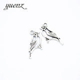 20pcs Alloy Bird Charms Pendants Fit necklace Bracelets Jewelry Making 26*15mm D537