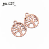 10pcs Antique silver color Metal life Tree Charms DIY Fashion Handmade Pendant Charms for Jewerly Making 23*19mm Q252