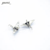 20pcs Antique silver Plated Zinc Alloy Necklaces Pendants Jewelry Paper crane Charms Diy Handmade Jewelry Findings  J245