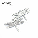 10pcs Dragonfly Charms Jewelry Making Bronze Tibetan Silver Plated Alloy Pendants Antique DIY Handmade Craft 35*27mm D230