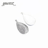 10pcs Drop shape Charms Tibetan Silver Plated Bronze Pendants Antique Jewelry Making DIY Handmade Craft 31*16mm B129