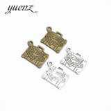 10 pcs Metal Suitcase Charms Pendants for Jewelry Making DIY Handmade 13*17mm J307