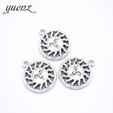 10pcs Sun Charms Antique Silver color Pendant Fit Bracelet Necklace Jewelry Making DIY Jewelry Accessories 20*17mm L216