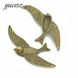 5 pcs Bird Charms Metal Pendant Diy Necklace Jewelry Handmade Accessories 72*40mm D533