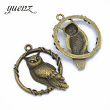 3 pcs Antique Owl Charms Metal Pendants for Jewelry Making DIY Handmade Craft 47*37mm D184