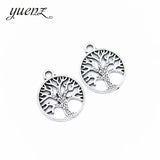 10pcs Antique silver color Metal life Tree Charms DIY Fashion Handmade Pendant Charms for Jewerly Making 23*19mm Q252