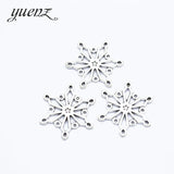 20 pcs Antique Silver color Christmas snowflake Charms Metal Pendant Diy Bracelet Necklace Jewelry Making 25*25mm L508