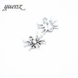 20pcs Spider Charms Bronze Tibetan Silver Plated Pendants Antique Jewelry Making DIY Handmade Craft 19*15mm D223
