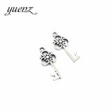 30 pcs Antique silver color key Charms Pendants For Necklace Bracelet Jewelry Making DIY Handmade 26*10mm O217