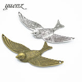 5 pcs Bird Charms Metal Pendant Diy Necklace Jewelry Handmade Accessories 72*40mm D533