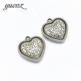 5pcs Antique silver color Heart-shaped Charm Pendants for Bracelet Necklace Jewelry Accessories Diy Jewelry Making A102