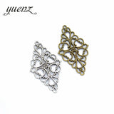 10pcs Antique Silver color Metal Hollow Flower Charm Pendants Jewelry Making Findings DIY Charms Handmade G107
