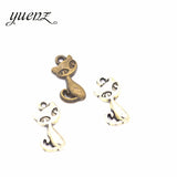 30pcs Antique Silver color Cat Charms Pendant fit Making Bracelets Jewelry Findings DIY Accessories 17*9mm D943