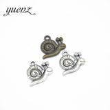 20pcs Antique Snails Charms Tibetan Silver Bronze Pendants Alloy Charm Jewelry Making DIY Handmade Craft 17*16mm D993