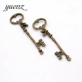 3 pcs 3 colour Antique silver Plated key Charm Pendants for Jewelry Making DIY Accessories Jewelry Findings 76*21mm O203