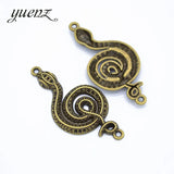 4 pcs Antique silver color snake Charm Pendants for Bracelet Necklace Jewelry Accessories Diy Jewelry Making 51*24mm D9279