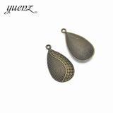 10pcs Drop shape Charms Tibetan Silver Plated Bronze Pendants Antique Jewelry Making DIY Handmade Craft 31*16mm B129