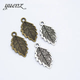 30 pcs Fashion Antique Tree leaf Charms Pendant Bracelets Necklace Jewelry Making Findings Accessories 23*12mm Q370