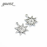 20pcs Antique silver Plated sun Charm Pendants Jewelry Diy Jewelry Accessories Making DIY Findings L205