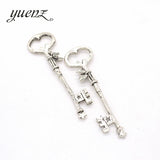 3 pcs 3 colour Antique silver Plated key Charm Pendants for Jewelry Making DIY Accessories Jewelry Findings 76*21mm O203