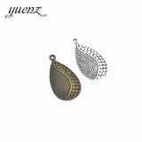 10pcs Drop shape Charms Tibetan Silver Plated Bronze Pendants Antique Jewelry Making DIY Handmade Craft 31*16mm B129