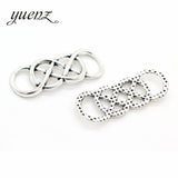 10pcs  Double infinity Charms Antique Silver color Metal Pendant for Necklace Bracelet Jewelry Making Finding 32*12mm B101