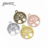 10pcs Antique silver color Metal life Tree Charms DIY Fashion Handmade Pendant Charms for Jewerly Making 23*19mm Q252