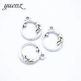 20pcs Moon Charms Antique Silver color Pendant Fit Necklace Jewelry Making Round Charm DIY Jewelry Accessories L622