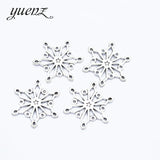 20 pcs Antique Silver color Christmas snowflake Charms Metal Pendant Diy Bracelet Necklace Jewelry Making 25*25mm L508